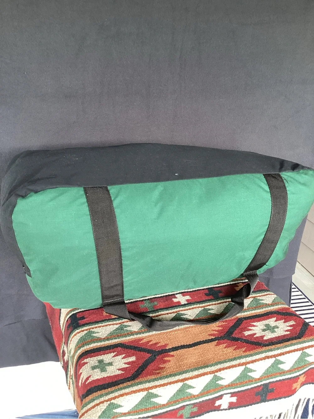 Vintage Jansport Duffel Bag Green Made in USA Large 1990s